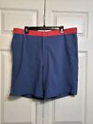 Vineyard Vines On-The-Go Performance Shorts Men's Size 38 Blue Red Shade Pockets