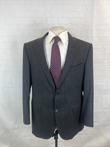 FALL/WINTER Coppley Men's Gray Striped Wool Suit 41R 35X30 $1,895 - Picture 1 of 14
