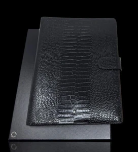 MONTBLANC *Meisterstück Kroko* A4 Leder Mappe Notizblock 6cc Etui 32x25 cm -154 - Bild 1 von 24