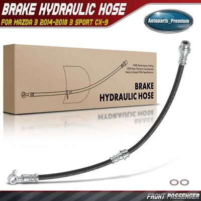 1x Manguera hidráulica de freno de pasajero delantero derecho para Mazda 3 2014-2018 3 Sport CX-9 Foto 1 de 4