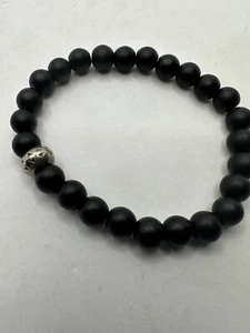 Bracciale di perle in plastica dura nera realizzato per il MET NYC - Foto 1 di 4