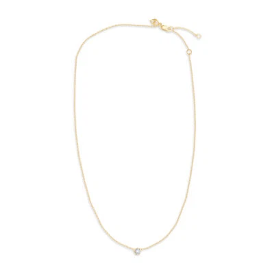 Collar colgante solitario de diamantes de 2/7 quilates de oro macizo de 14 k cultivado en laboratorio Foto 1 de 2