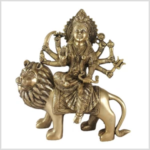 Durga - Göttin der Vollkommenheit 18cm 2,8kg Nepal Shakti Lakshmi Saraswati - Bild 1 von 3