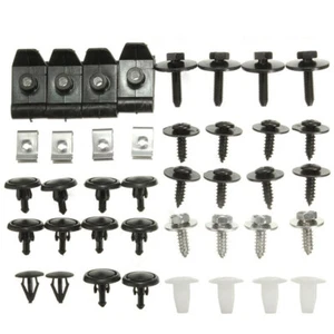 Car Engine Undertray Cover Fastener Clip Bottom Fender Splash Guard Screws Kit - Picture 1 of 19