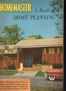 HOMEMASTER 5TH VINTAGE HOUSE PLANS MODERN ATOMIC RANCH NICE 1950 60S DESIGNS - Foto 1 di 4