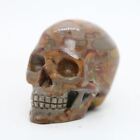 1.8" BAMBOO LEAF STONE Hand Carved Crystal Skull Crystal Healing Realistic