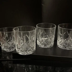 WATERFORD Marquise Double Old Fashioned Whiskey Glasses 3 3/4"T, Set Of 4 Marqu - Picture 1 of 7