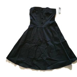 Twenty One Dress Womens Size Medium Black Halter Flare Knee Length Strapless New - Picture 1 of 6