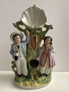 Antiker Staffordshire Uhrenhalter The Sailor’s Return gut modelliert 13”x7”x4” - Bild 1 von 24