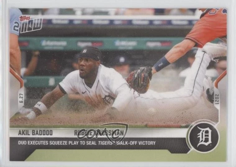 2021 Topps Now /575 Akil Baddoo Robbie Grossman #423 Rookie RC - Image 1 of 2