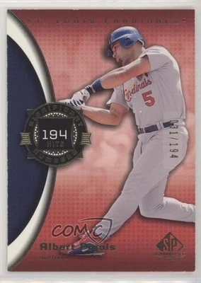 2004 SP Game Used Patch Significant Numbers /194 Albert Pujols #68 - Image 1 of 2