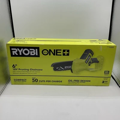 Mini motosierra compacta inalámbrica Ryobi PCLCW01B ONE+ 18V 6" - solo NUEVA Foto 1 de 4