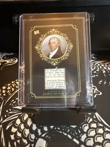 James Monroe Pieces Of The Past Authentic Relic Short Print Black Card - Bild 1 von 2