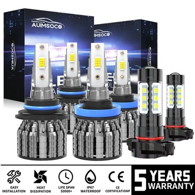 Piezas Accesorios Para GMC Sierra 2500HD 2017-2020 LED Faro Alto/Bajo+Luces Antiniebla Foto 1 de 4