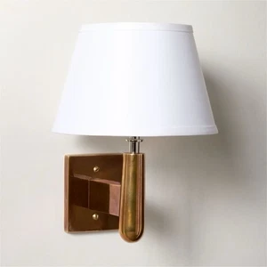 Pair (2) CB2 Bronze Wall Lamps Sconces MCM Modern Kara Mann Design - Picture 1 of 12