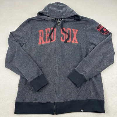Jaqueta Boston Red Sox masculina XL azul '47 zíper completo MLB Beantown American League G - Imagem 1 de 4