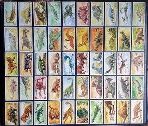 AGE OF THE DINOSAURS PREHISTORIC CREATURES 1979 SWEET CIGARETTE GUM 50 CARD SET - Picture 1 of 7