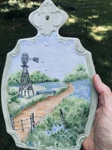 Handgemaltes Porzellanbild Landschaft auf Porzellan - Unikat - Bild 1 von 5