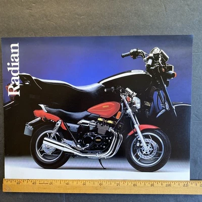 VTG Yamaha RADIAN 1987 red Motorcycle Sales Brochure Specs, full color glossy - Image 1 of 2