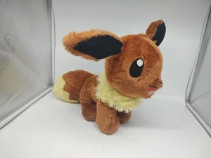 Peluche Pokemon Evoli Construire Un Atelier Ours Marron Jaune Peluche 16" Très Bon État - Photo 1/7