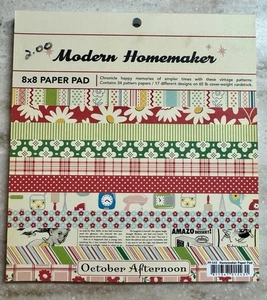 October Afternoon *MODERN HOMEMAKER* 8x8 Paper Pad *33 Sheets* RARE READ - Picture 1 of 20