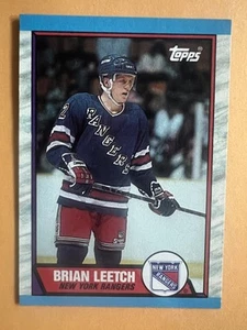 1989 OPC O-Pee-Chee #136 Brian Leetch - Rookie Card RC HOF - Picture 1 of 2