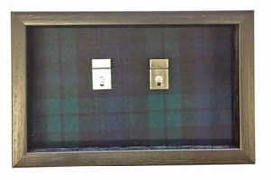 Black Watch Tartan Medal Case. Black Frame - Picture 1 of 4