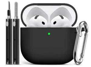 Für Airpods 4 Hülle Cover 2024 mit Cleaner Kit, Weiche Silikon Schutzhülle für - Bild 1 von 6