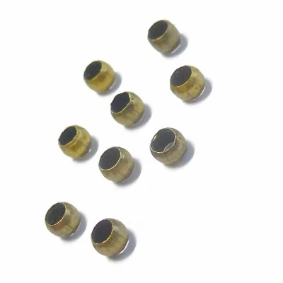 Quetschperlen ca. 1,8mm Farbe Messing antik 500 Perlen Spacer nenad-design AN084 - Bild 1 von 4