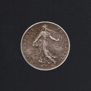 FRANCE~1 Franc~83.5% Silver~Nice Dark Patina~XF - Picture 1 of 4