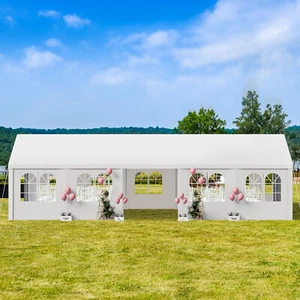 Outdoor Tent Canopy Gazebo Heavy Duty Wedding Party Event Wedding Party 16-40FT - Picture 1 of 9