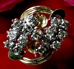 Goldring m.0,6ct..Brillanten in 14kt.GG 3,72gr.Gr.16,8 Designerring!❤️❤️❤️ - Bild 1 von 9