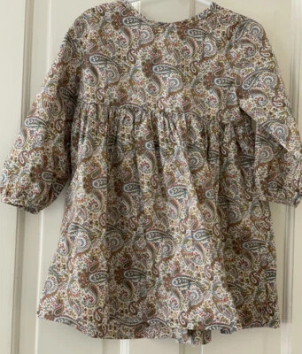 Оливковый сок пейсли платье 3 лет День благодарения осени - Изображение 1 из 4