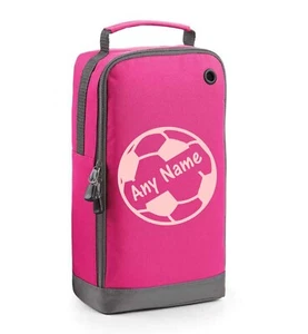 Fußball Namensdruck personalisiert PINK Sportschuh Fußball Rugbyschuh Tasche Schule - Bild 1 von 14