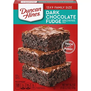 Duncan Hines Dark Chocolate Fudge Brownie Mix, 18.2 OZ - Picture 1 of 12