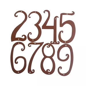 House Number Set of 5 Antique Style Rustic Powder Coated Metal House Number NOS - Picture 1 of 9