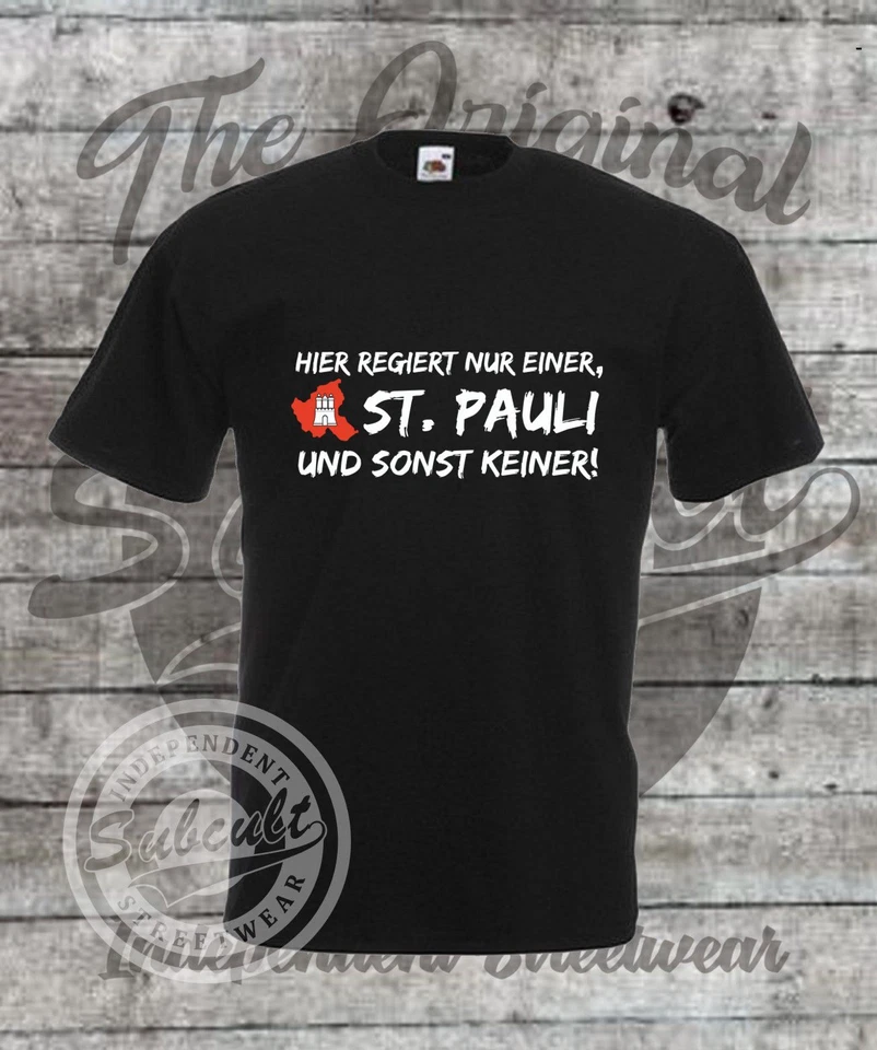 T-Shirt S bis 4XL Sankt Pauli Derby Hamburg St. Pauli Punk Antifa Ultras Fans - Bild 1 von 1