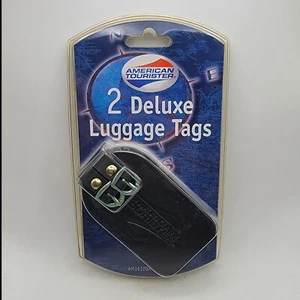 Etiquetas de equipaje de identificación de seguridad negras American Tourister 2 Samsonite - Imagen 1 de 3
