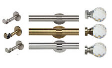 35mm EYELET CURTAIN POLE AND END FINIALS WITH SINGLE IDC SUPPORT