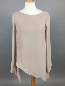 Women's TOPSHOP Asymmetrical Longsleeve Top. UK 8, Peach. - Picture 1 of 10