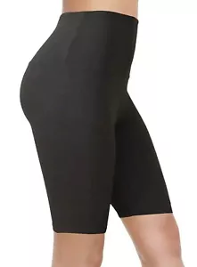 Damas XL 2X 3X Talla Grande Spandex Yoga Entrenamiento Bicicleta Pantalones Cortos Leggings Paquete de 2 - Imagen 1 de 5