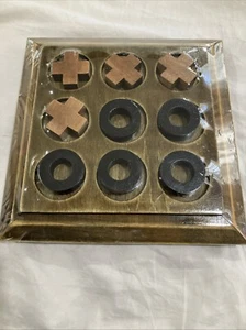 Wooden Tic Tac Toe Board Game for Family Party Room Table Decor, 8.5” X 8.5” - Picture 1 of 9