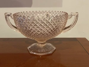 Rare Pink English Hobnail Trophy Bowl - Picture 1 of 5