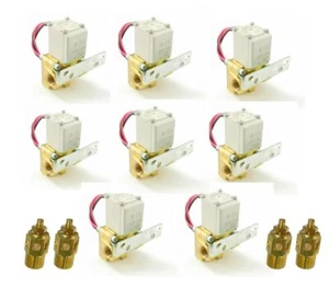 Solenoide de válvula de aire de latón 8 SMC 3/8" NPT CON soportes de montaje 4 silenciadores de desaceleración - Imagen 1 de 12