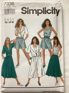 SIMPLICITY 7336 Pattern Culottes, Skirt, Top, Jacket Size 16 - 24 Vtg 90s UNCUT - Picture 1 of 7