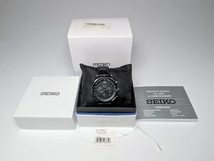 Seiko Chronograph Quartz Black Dial Men's Watch SSB097, SSB097P1 - Picture 1 of 9
