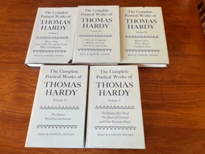 COMPLETE POETICAL WORKS OF THOMAS HARDY 5 VOLUME SET OXFORD HC/DJ 1982-1995 FINE - Imagen 1 de 18