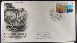United Nations   FDC UNIVERSITY, RESEARCH-TRAINING-KNOWLEDGE , New York 1985. - Picture 1 of 1