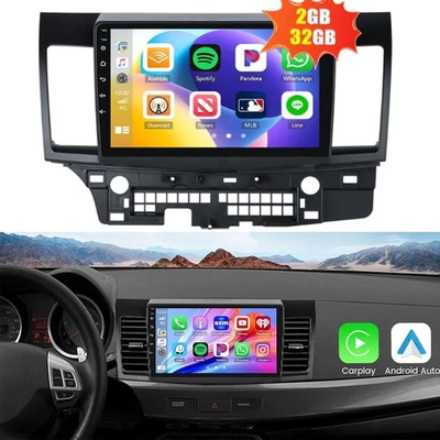 For Mitsubishi Lancer 2008-2012 Android 15 CarPlay Car Radio GPS Navi Stereo BT - Image 1 of 4