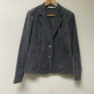 Studio Works Damen 10 (2) Knöpfe Blazer gerippt Sport Mantel mit Taschen - Bild 1 von 6